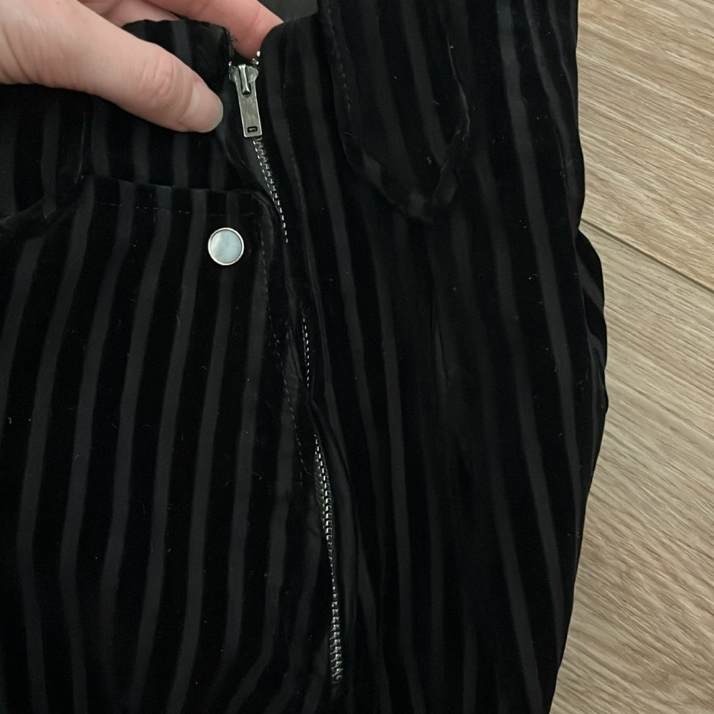 Vintage 40s or 50s velvet stripe pearl snap western ranch pants - Picture 5 of 12